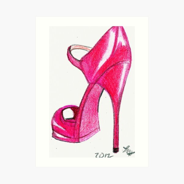 Red Stiletto Art Print