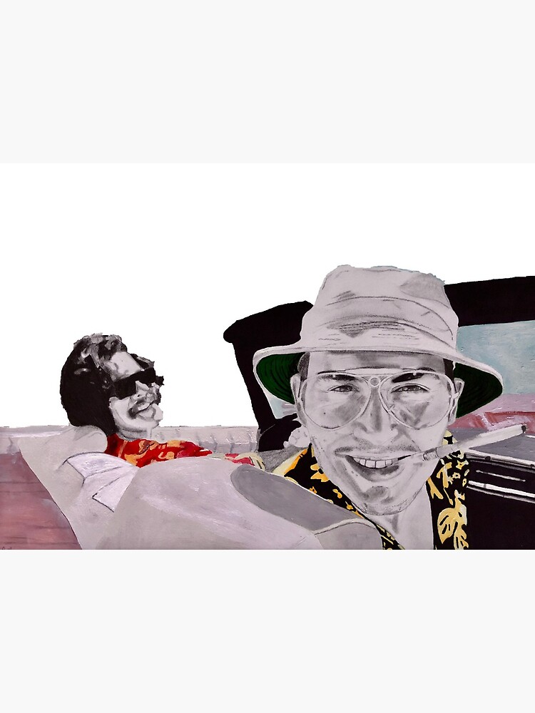 FEAR AND LOATHING - Graphite Pencil & Acrylic Portrait Drawing