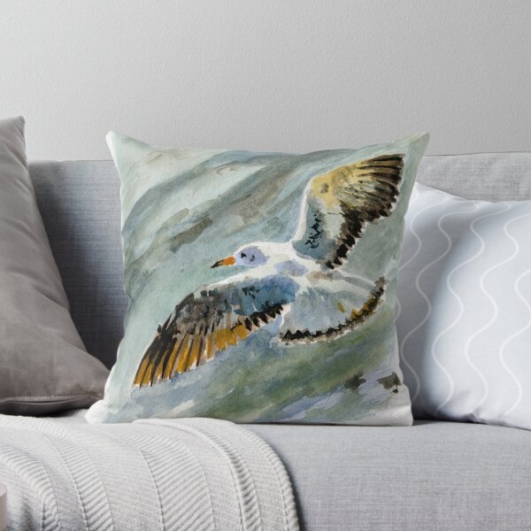 mouette, sea bird, sea gull Coussin