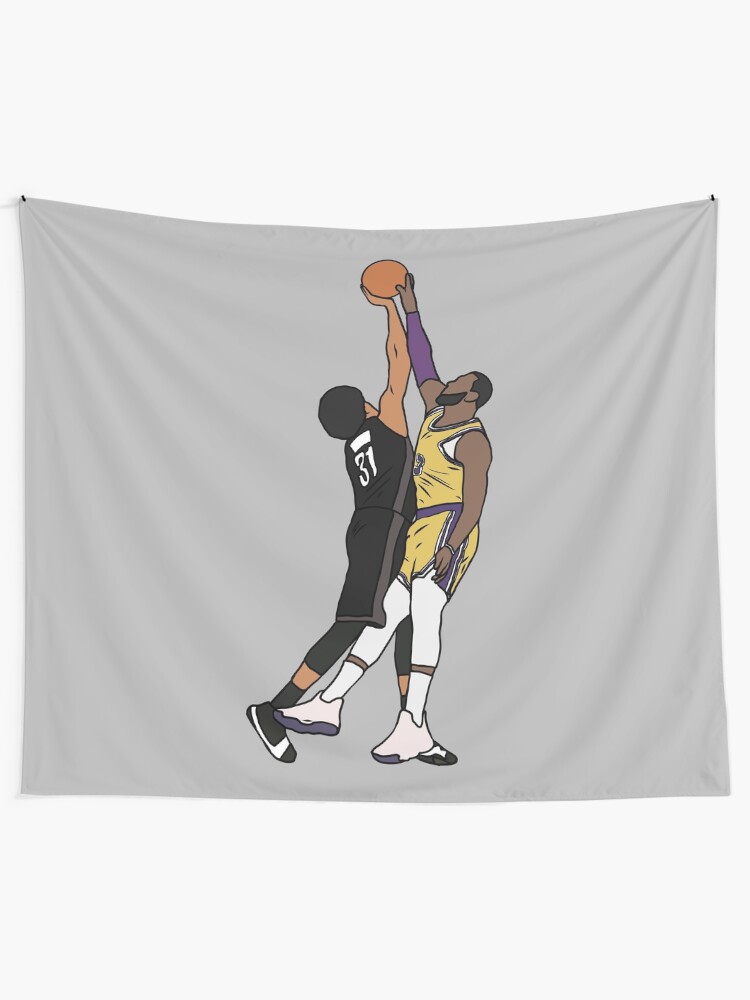 NBA LeBron James タペストリー LeBron James Watercolor III Tapestry by Naxart Studio