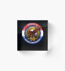 Nasa Apollo 11 50. Jahrestag patriotisch Acrylblock