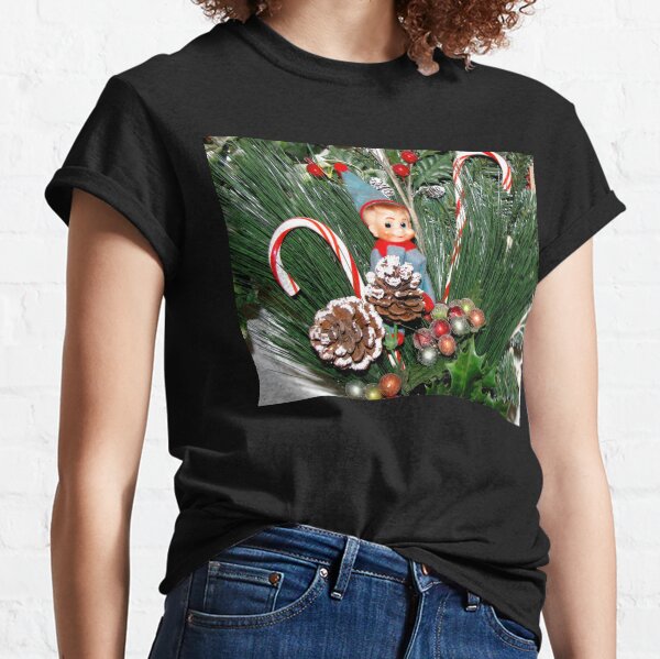 Camiseta De Navidad Ho Ho Ho Feliz Navidad Camiseta Top Elfo Santa Secreto T-Shirt