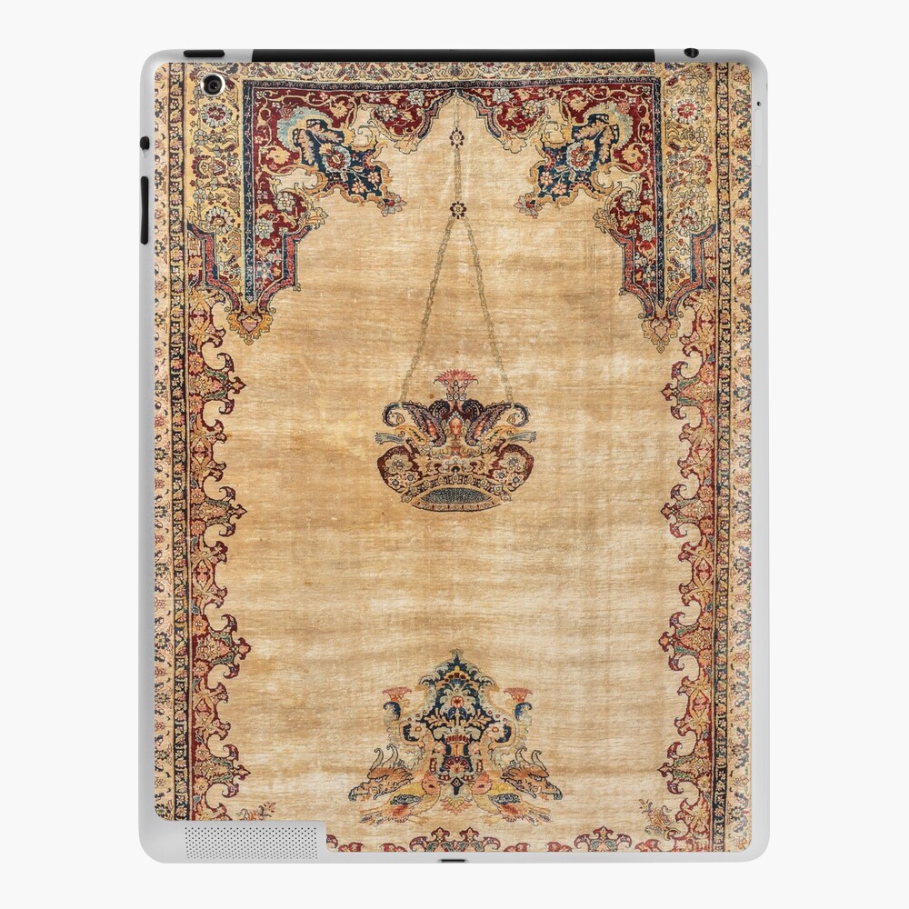 Isfahan Antique Central Persian Carpet Print Yoga Mat by Vicky  Brago-Mitchell®