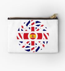 British Spanish Multinational Patriot Flag Series Zipper Pouch