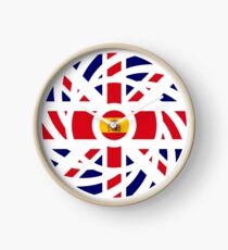 British Spanish Multinational Patriot Flag Series Clock