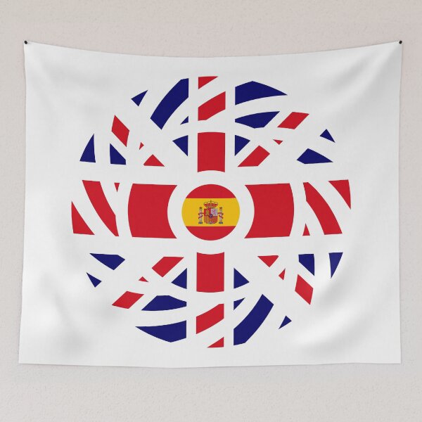 Item preview, British Spanish Multinational Patriot Flag Series designed and sold by Carbon-Fibre Media.