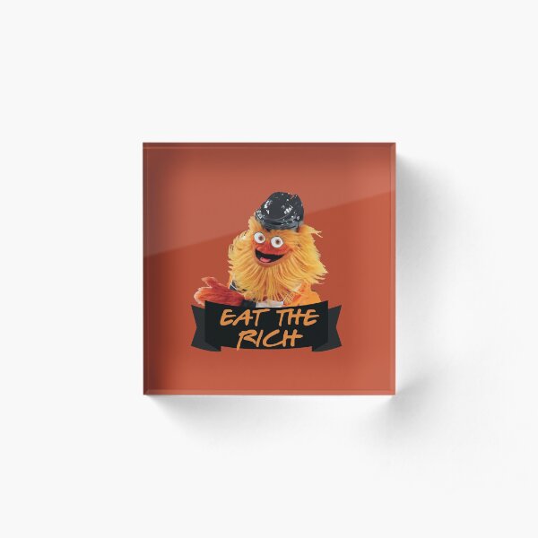 Eat The Rich Gritty Sticker Acrylic Block