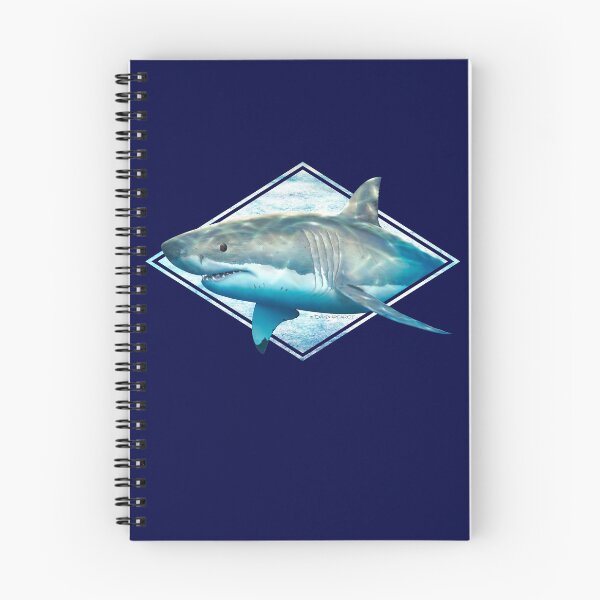 Item preview, Great white shark distressed design designed and sold by David Pearce Marine Art.