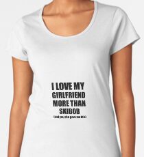 Skibob Boyfriend Funny Valentine Gift Idea For My Bf Lover From Girlfriend Women's Premium T-Shirt