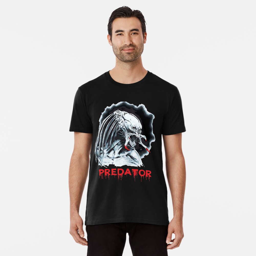 Alien Depredador Ilustrado Camiseta premium