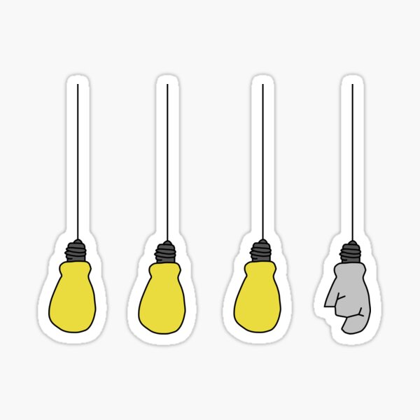 3 lights are lit Sticker