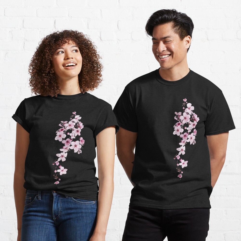 One-side Cherry Blossom Branch Classic T-Shirt
