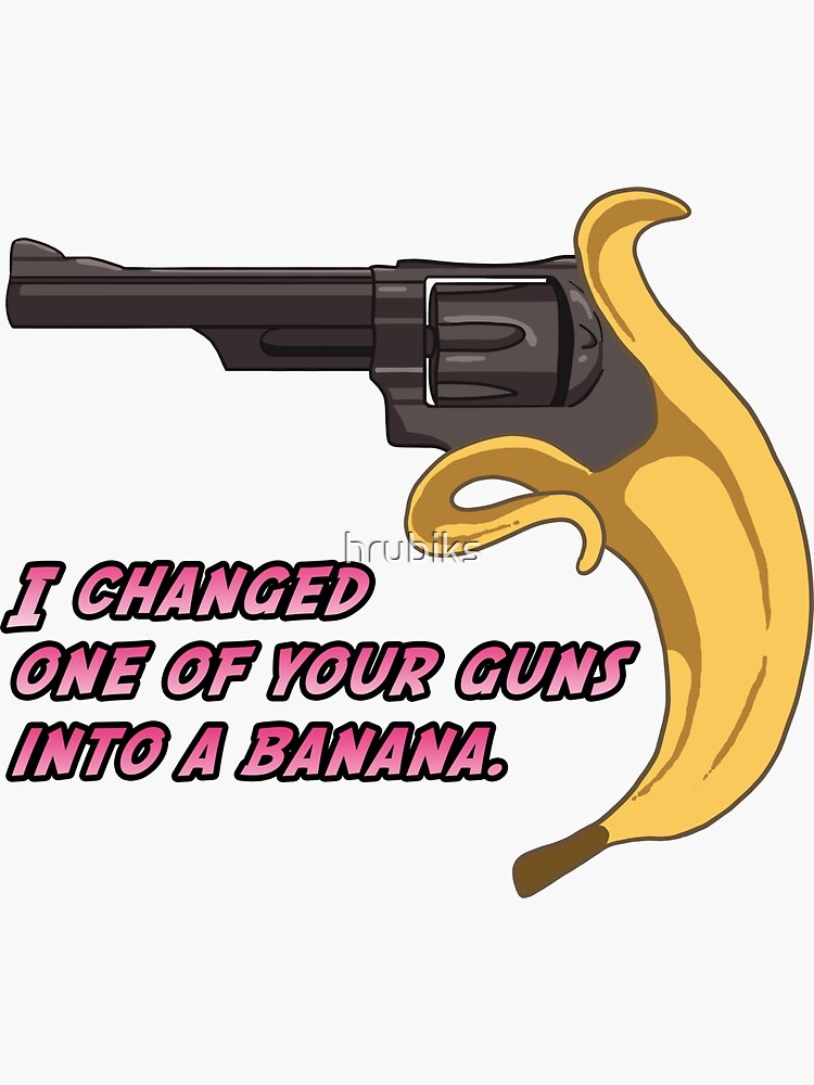 "Jojo Banana Gun" Sticker for Sale by hrubiks Redbubble