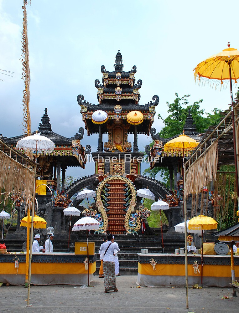  Agung  Temple  main altar in Bali Indonesia by Michael 