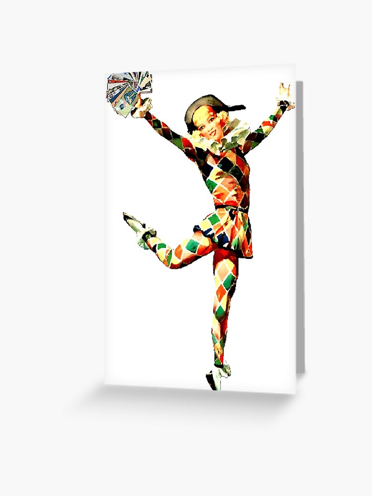 Commedia Dell Arte Female Harlequin Greeting Card By Roseieaf Redbubble