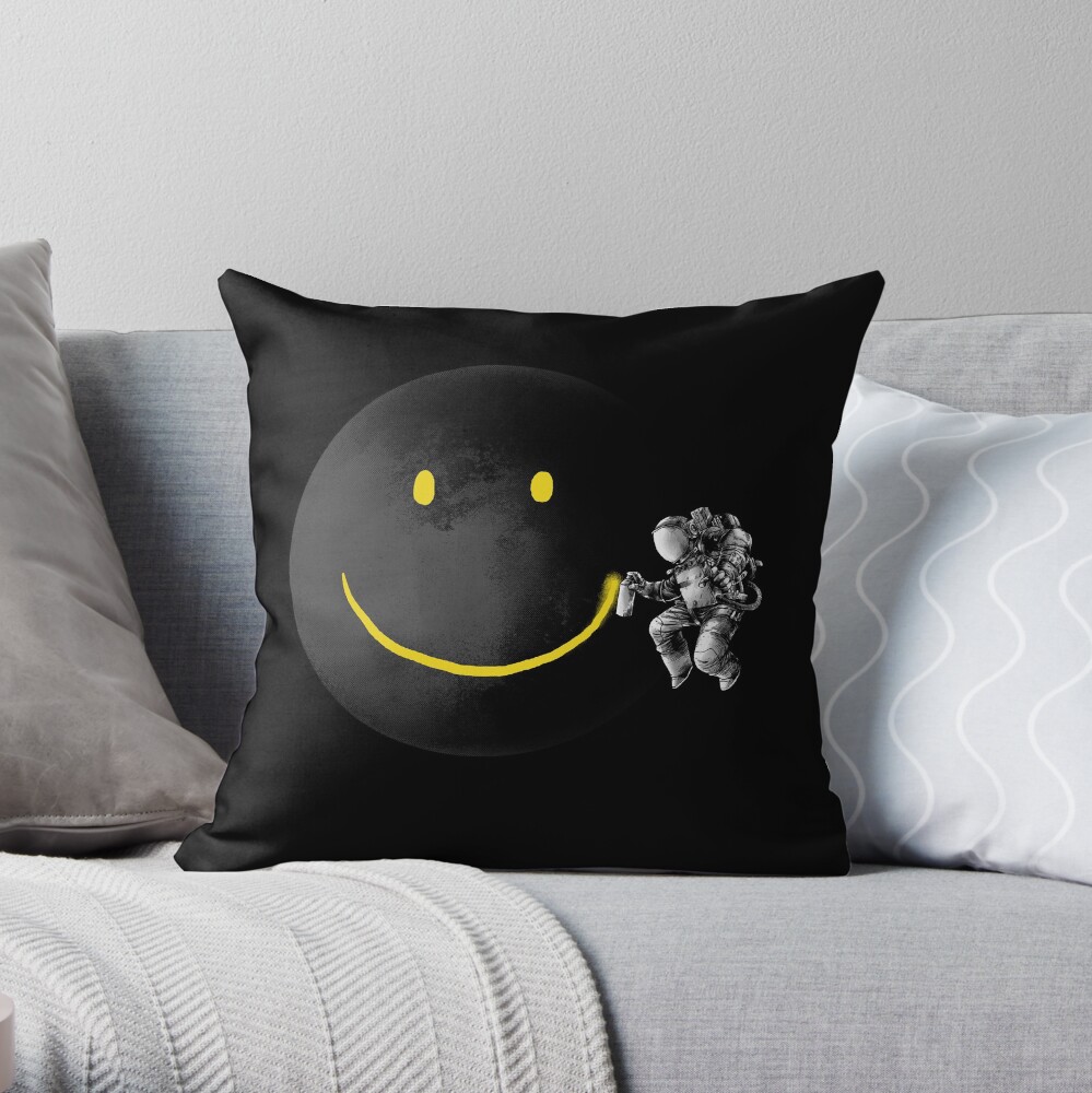 Make a Smile Throw Pillow