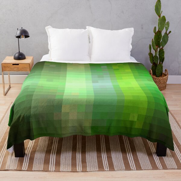 Item preview, Pixelated Green Stripes designed and sold by Roanemermaid.