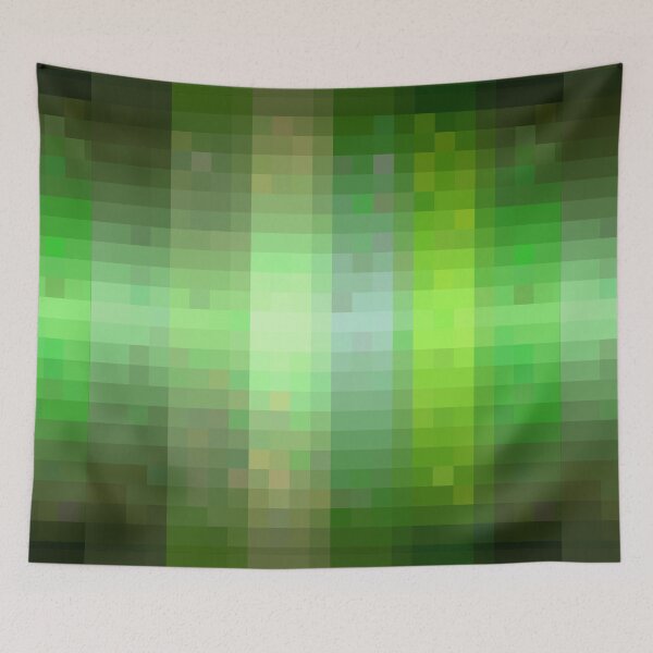 Item preview, Pixelated Green Stripes  designed and sold by Roanemermaid.