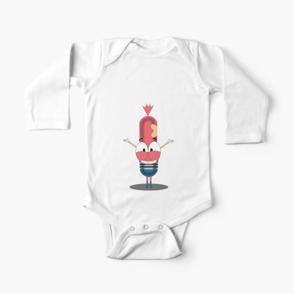 Pinky The Sausage Baby One Piece For Sale By Leezy Loops Redbubble