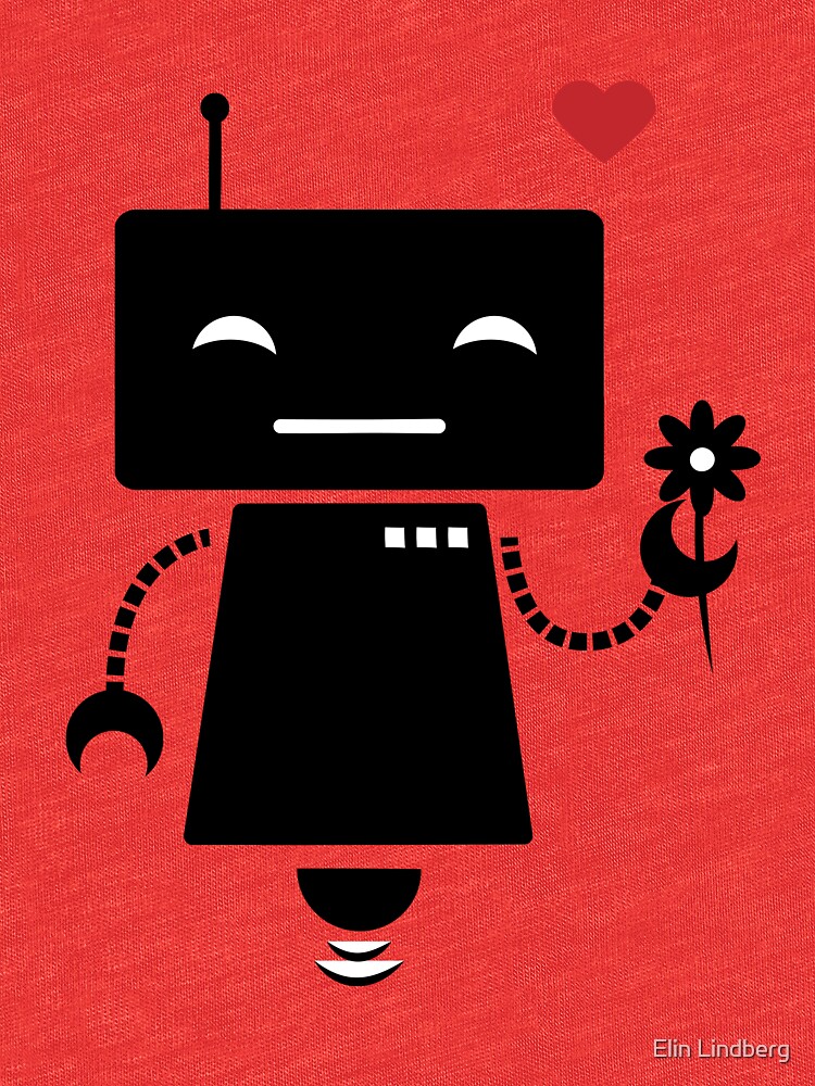 Robot With Flower by elindberg