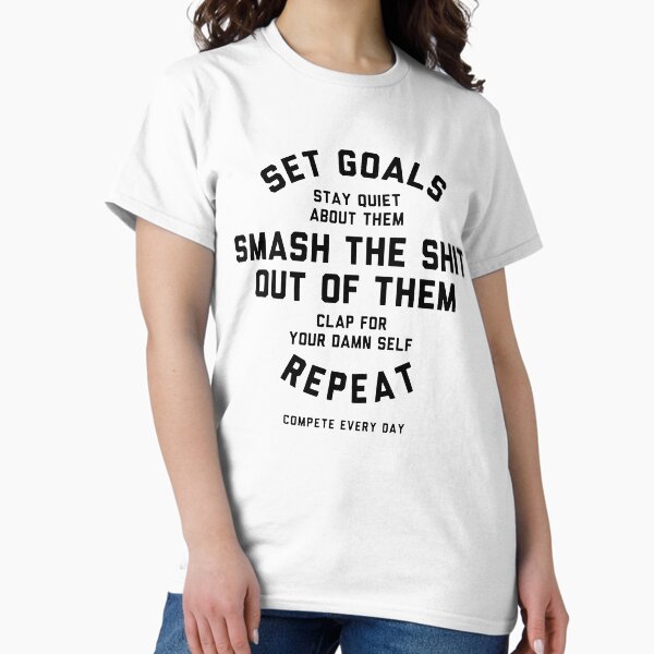 Item preview, Motivational Quote - set goals designed and sold by RaptureTees.