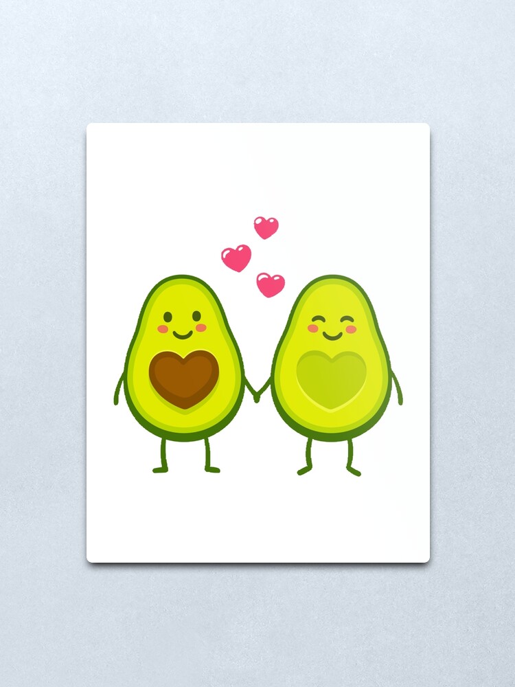 Avocado Vegan Love Anime Cartoon Metal Print By Ridvan16 Redbubble