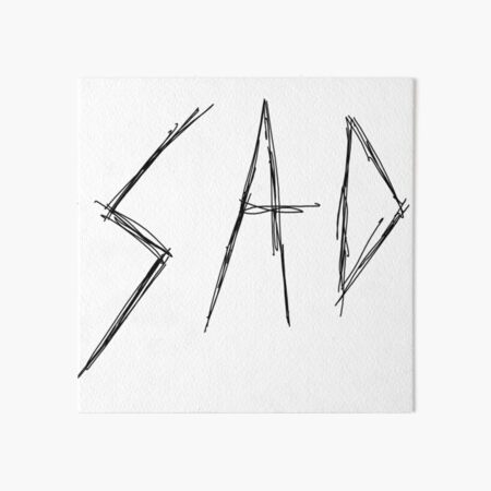 Impression Rigide Conception De Texte Word Triste Et Sombre Par Macsquiddles Redbubble