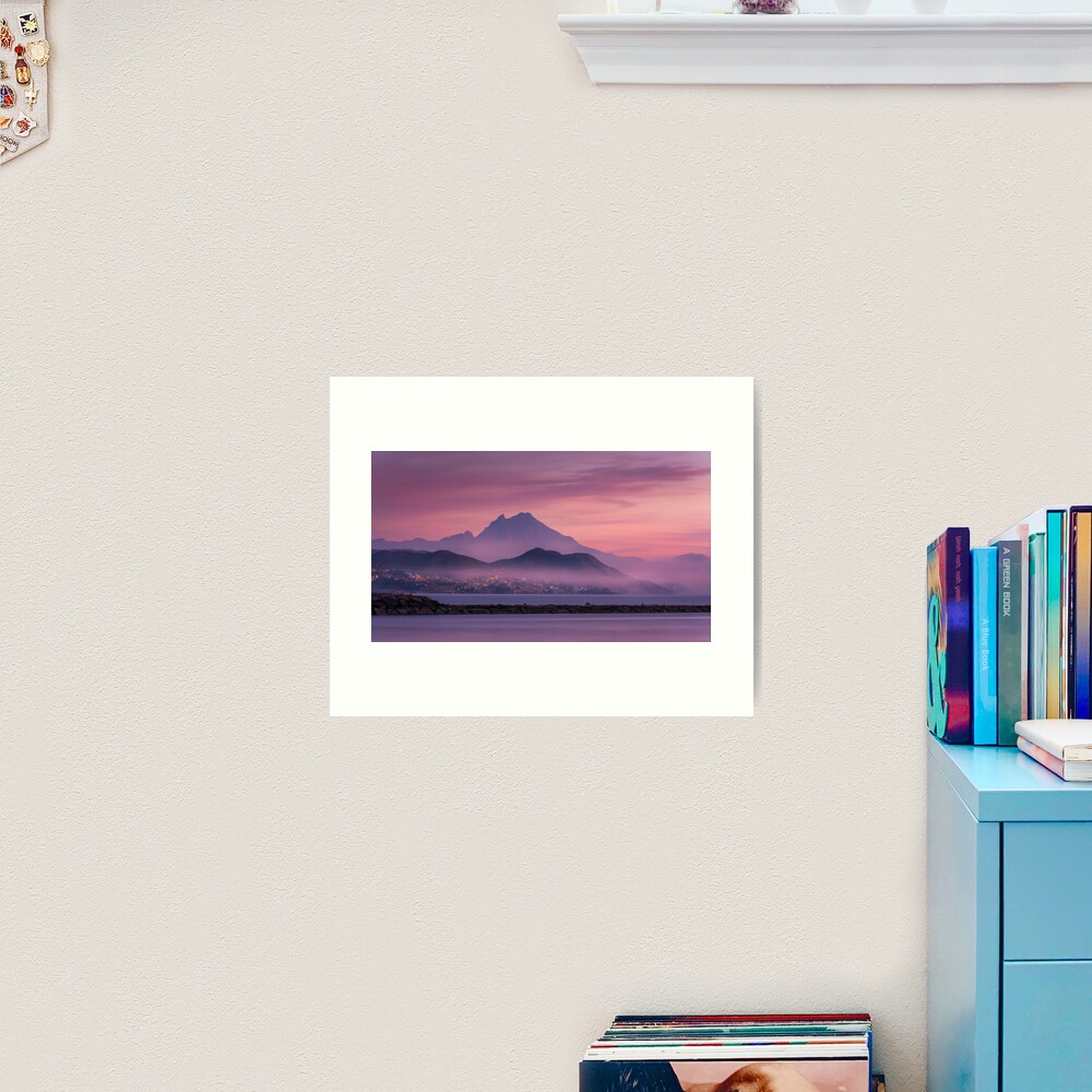 The mountain in the mist from El Campello Art Print