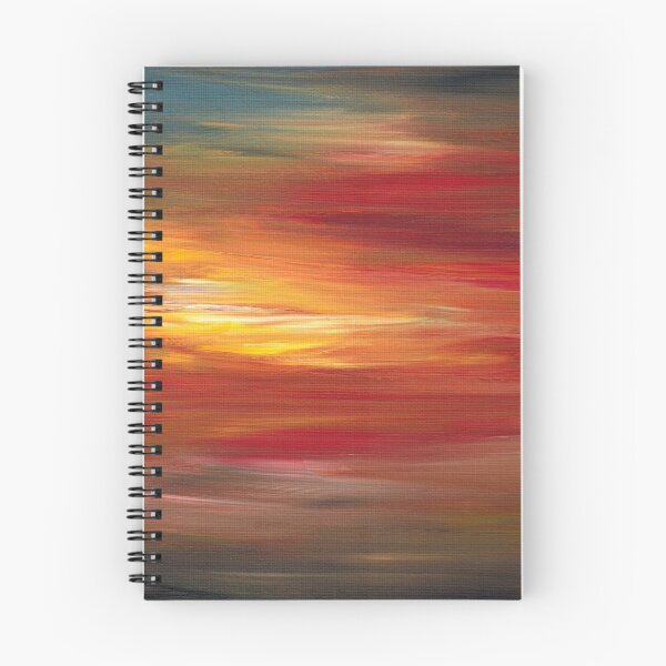 Item preview, COLOR INTOXICATION 1 Colorcul Bold Deep Garnet Crimson Red Yellow Black Sunrise Sunset Ombre Abstract Acrylic Painting designed and sold by EbiEmporium.