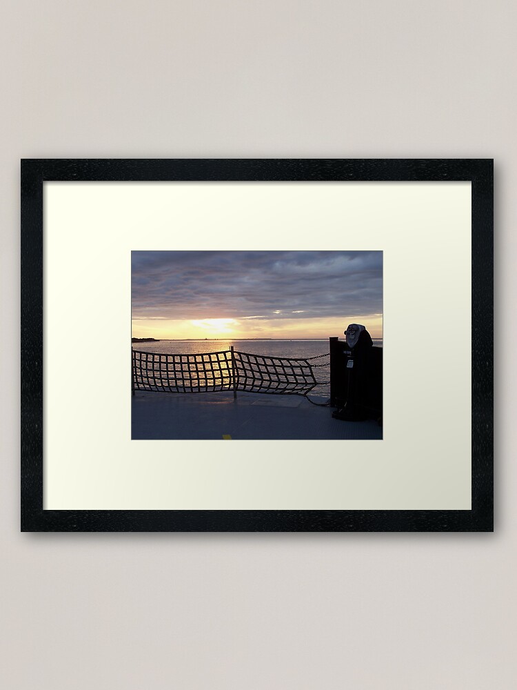 Alternate view of Sunset On The Ocracoke island Ferry Framed Art Print