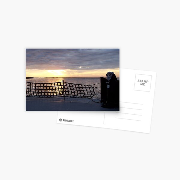 Sunset On The Ocracoke island Ferry Postcard