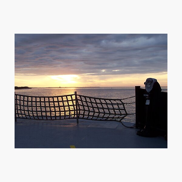 Sunset On The Ocracoke island Ferry Photographic Print