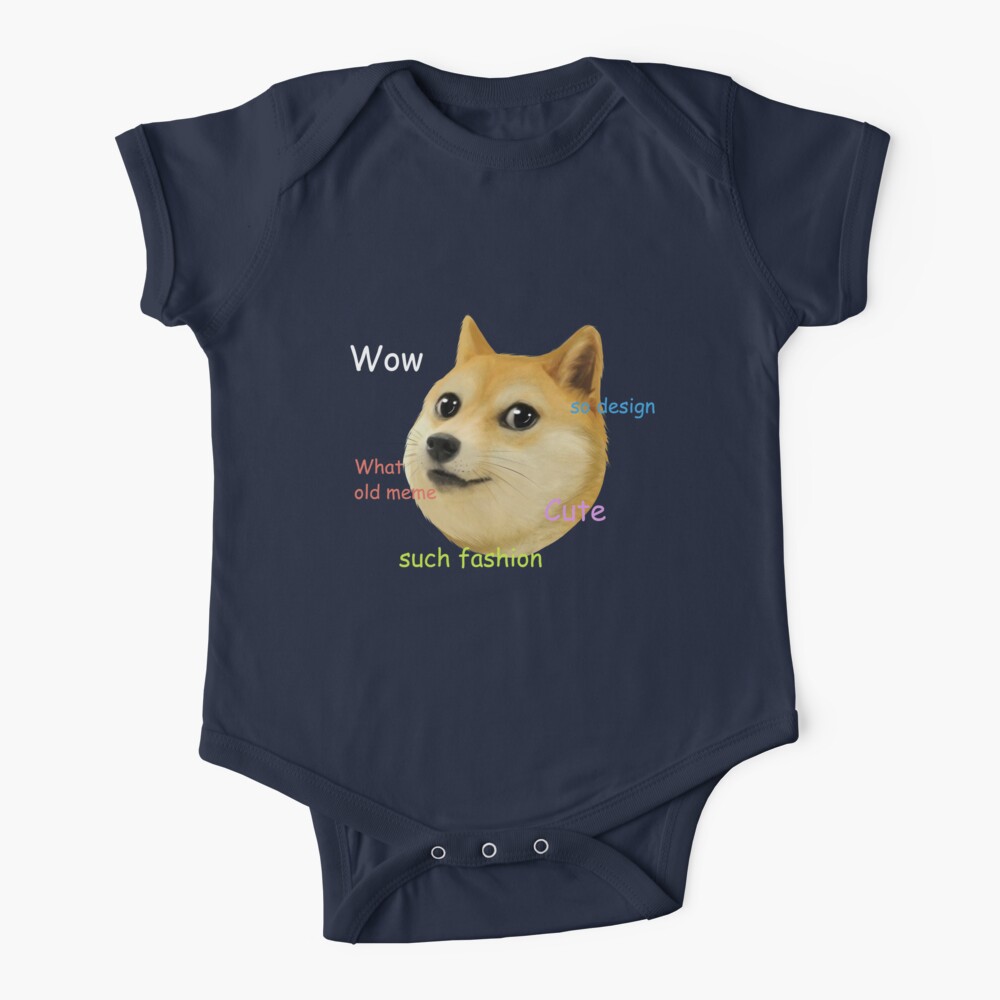 Doge Baby One Piece By Drlurking Redbubble - doge shirt w backpack roblox