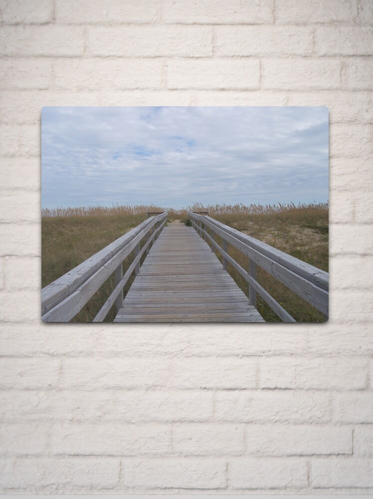 Thumbnail 2 of 4, Metal Print, Hatteras Island Boardwalk To The Beach designed and sold by DianaTaylor/ JacksonDunes.