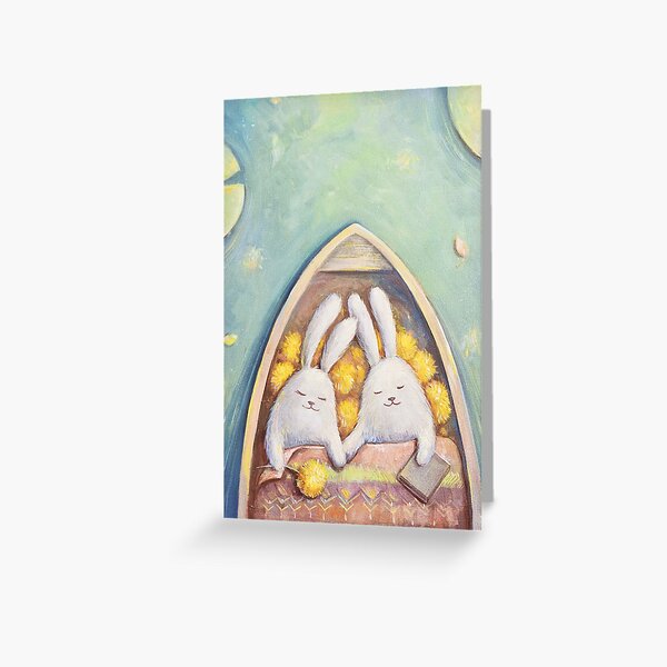 Something about Love and Bunnies Greeting Card