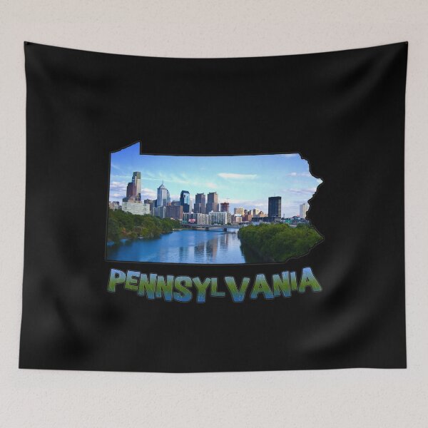 Item preview, Pennsylvania State Outline (Philadelphia & Delaware River) designed and sold by gorff.