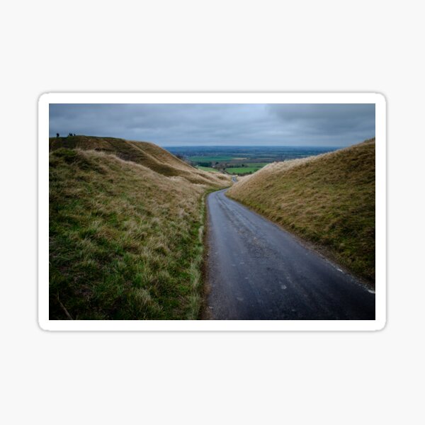 The road down the hill Sticker