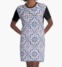 Azulejo — Portuguese Moorish pattern Graphic T-Shirt Dress
