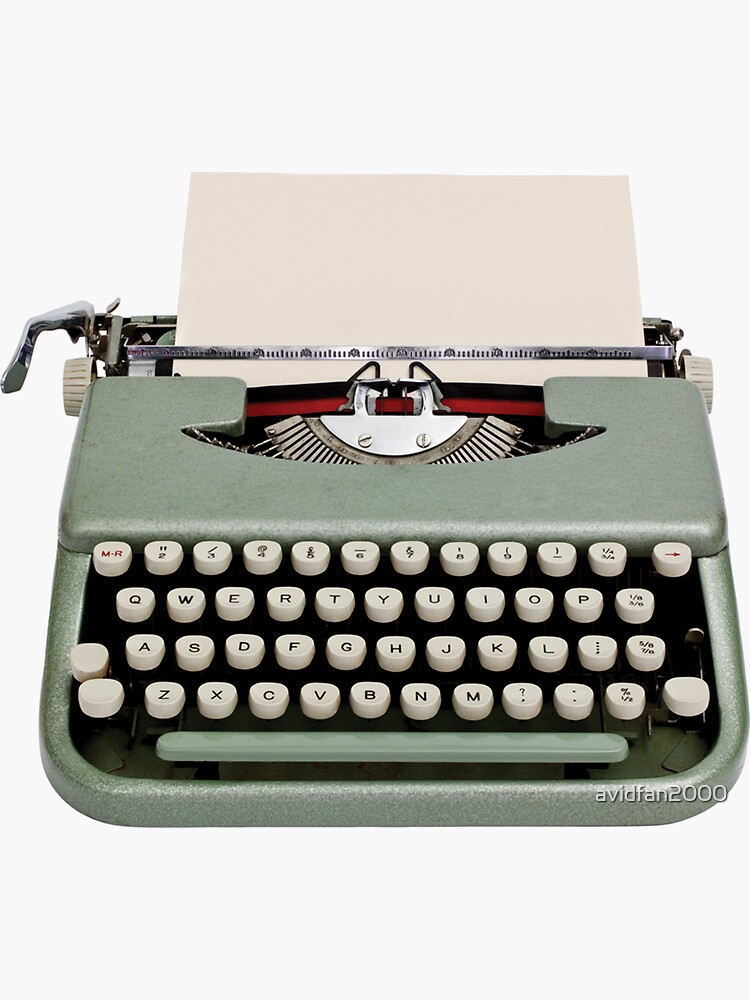 Thumbnail 3 of 3, Sticker, Vintage Typewriter designed and sold by avidfan2000.