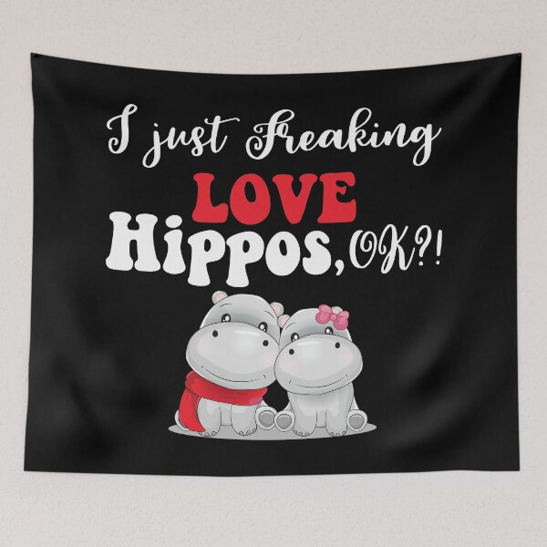 Artikelvorschau, Ich liebe gerade Hippos, Ok? entworfen und verkauft von Jandsgraphics.