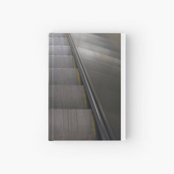 Escalator #Escalator #steel #modern #indoors #station #ceiling #futuristic #horizontal #colorimage #steps #subway #diminishingperspective #point Planck constant, #Planck, #constant, #PlanckConstant Hardcover Journal