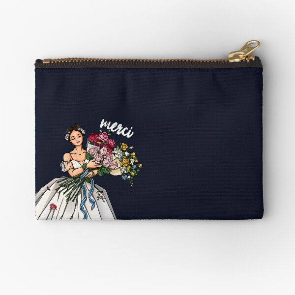 Ballerina Girl avec des fleurs Merci Pochette