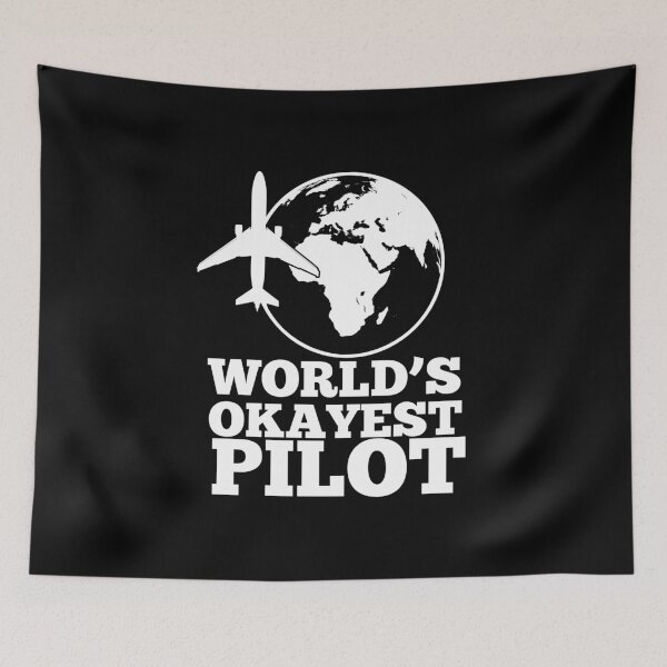 Item preview, World's Okayest Pilot designed and sold by DesignMonster.