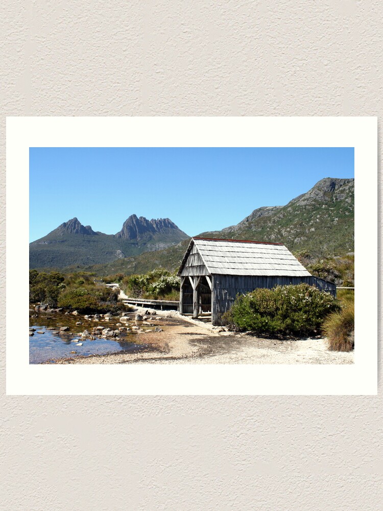 Alternate view of Old Cradle Mountain Boat Shed Art Print