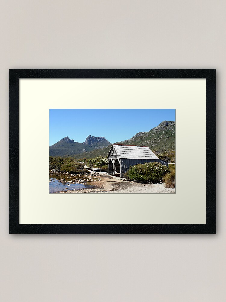 Alternate view of Old Cradle Mountain Boat Shed Framed Art Print