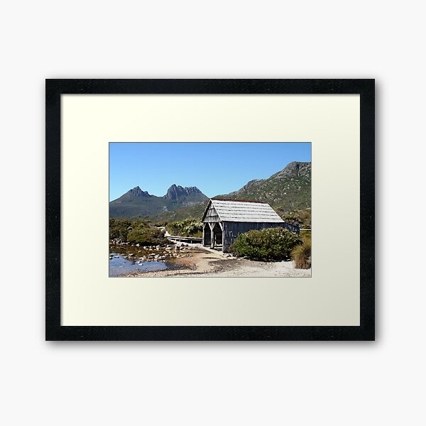 Old Cradle Mountain Boat Shed Framed Art Print