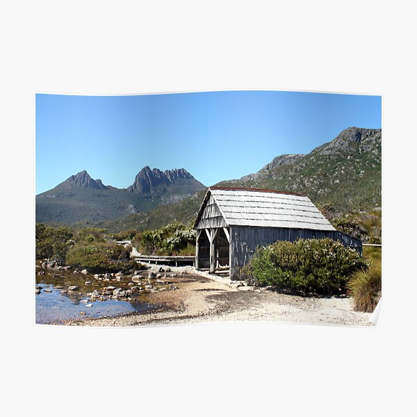 Old Cradle Mountain Boat Shed Poster