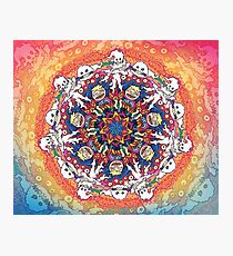 Kinder sehen Ghosts Mandala Fotodruck