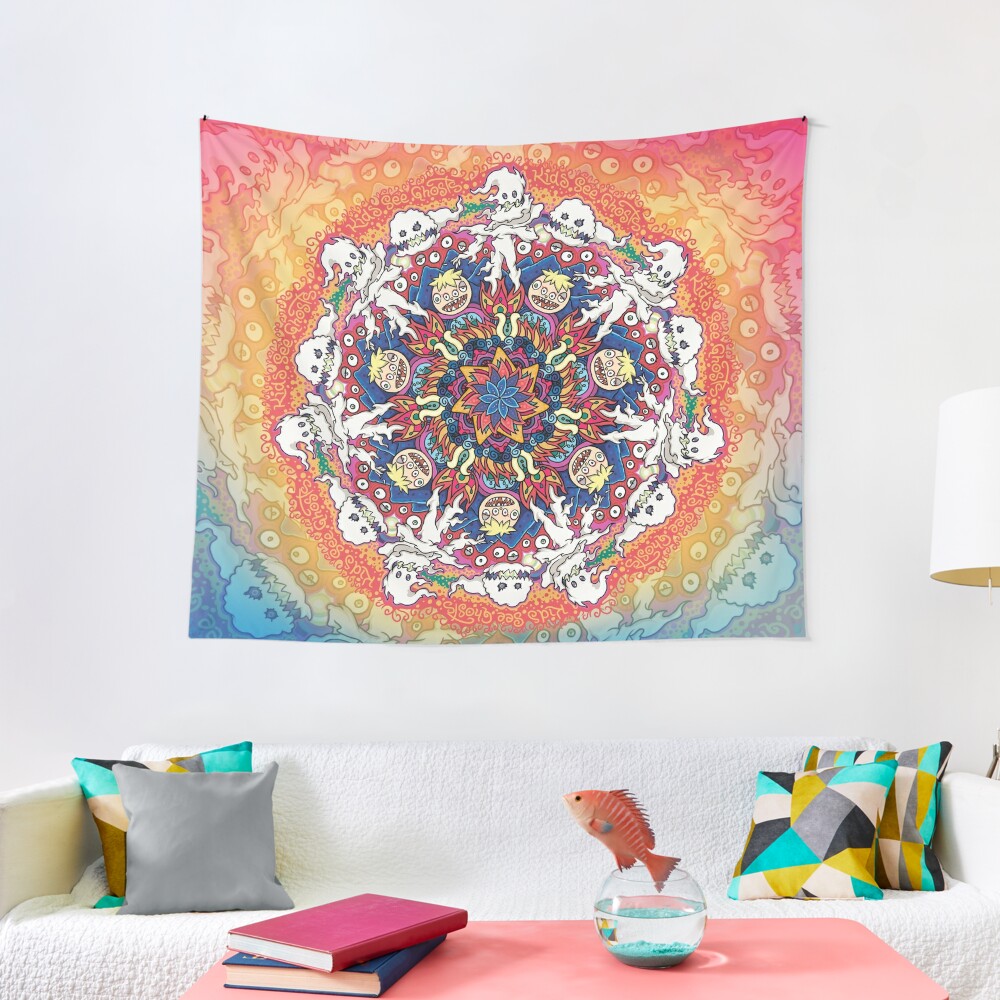 Disover Kids See Ghosts Mandala Tapestry