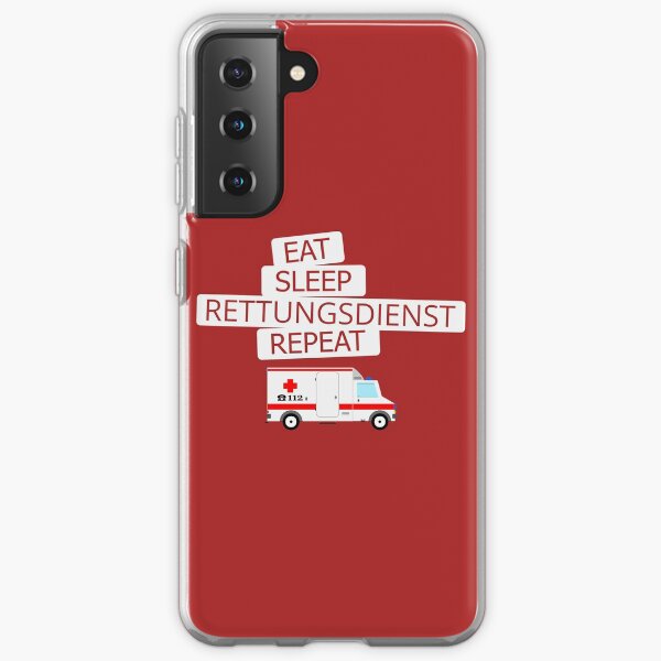 eat sleep rescue service repeat Samsung Galaxy Soft Case
